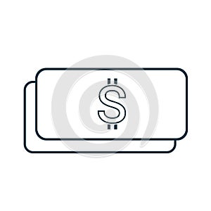 Vector abstract dollar bill icon