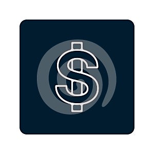 Abstract dollar bill icon