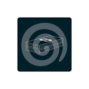 Abstract dollar bill icon