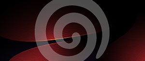 Vector abstract dynamic geometric shape, wave flow line, light effect and texture on red gradient color