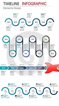 Vector abstract element infographics timeline bundle. Design for