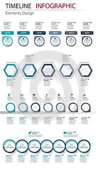 Vector abstract element infographics timeline bundle. Design for