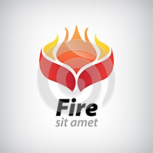 Vector abstract fire icon