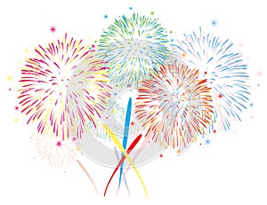 vector abstract fireworks background