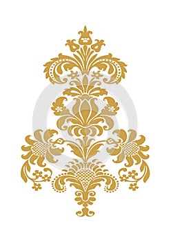 Vector abstract flower gold element design