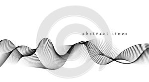 Vector abstract flowing wave lines background. Design element for presentation. website template