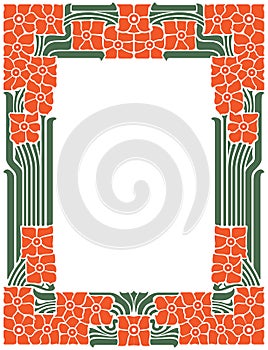 Vector abstract framework from the bound lines and flowers for decoration and design