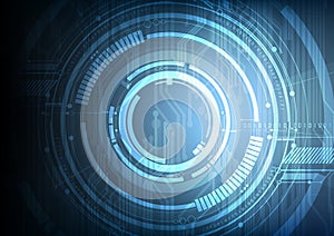 Vector abstract future technological digital interface background