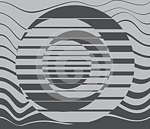 Vector Abstract geometric background from gray ellipses