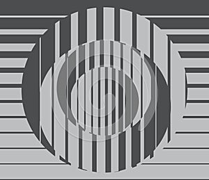 Vector Abstract geometric background from striped ellipses