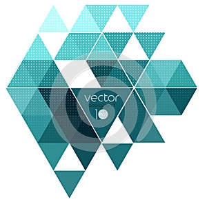 Vector abstract geometric banner with triangle