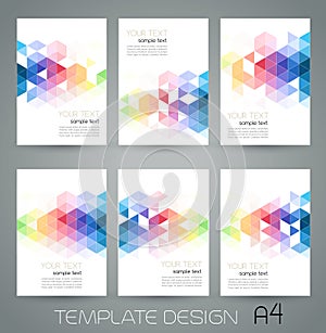 Vector abstract geometric banner with triangle