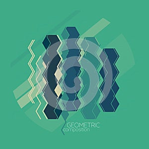 Vector abstract geometric composition