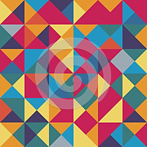 Vector abstract geometric cube and triangle angular colorful pattern
