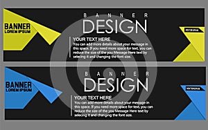 Vector abstract geometric design banner web template.