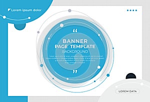 Vector abstract geometric design banner web template blue, white color. Space for add text. Graphic template design for websites,