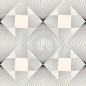 Vector abstract geometric pattern with linear shapes, thin broken lines, squares