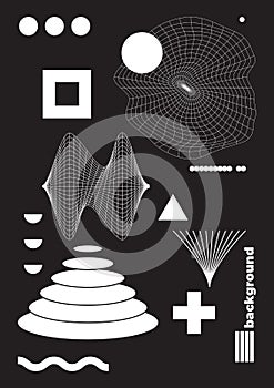 Vector Abstract Geometric Poster with shapes