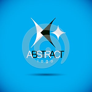 Vector abstract geometric shape best for use as creative business logo. photo