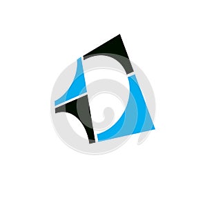 Vector abstract geometric shape best for use as creative business logo. photo