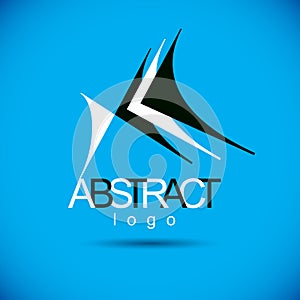 Vector abstract geometric shape best for use as creative business logo. photo