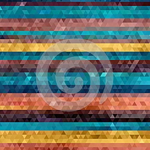 Vector Abstract Geometric Triangular Background with Stripes.