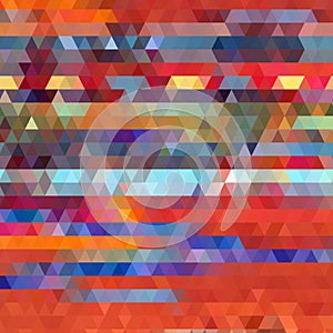 Vector Abstract Geometric Triangular Background with Stripes.