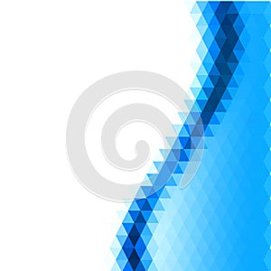 Vector Abstract Geometric Triangular Clear Blue Water Wave Background