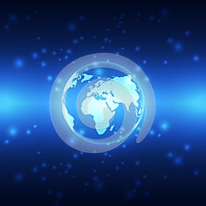 Vector abstract global future technology background, illustration