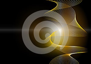 The Vector Abstract gold luxury wave background