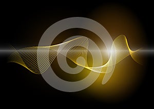 The Vector Abstract gold luxury wave background