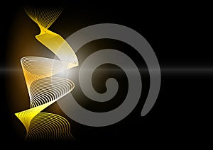 The Vector Abstract gold luxury wave background