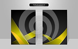 Vector abstract gold stripes pattern cover design background