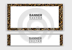 Vector abstract graphic design Banner. Vector horizontal banner template, abstract design.