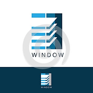 vector abstract graphic Window coverings icon