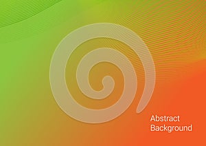 Vector abstract green and orange wavy