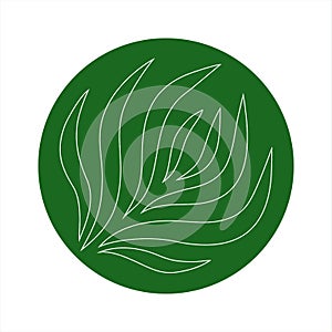 Vector abstract green round logo design templates - emblems for holistic medicine centers, natural and organic food products and
