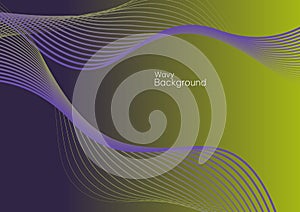 Vector abstract green and violet wavy