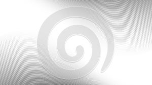 Vector Abstract Grey Curving Lines Texture in White Background