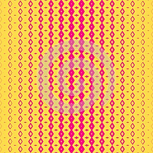 Vector abstract halftone geometric seamless pattern. Neon yellow and pink color