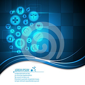 Vector abstract health care medical concept banner background