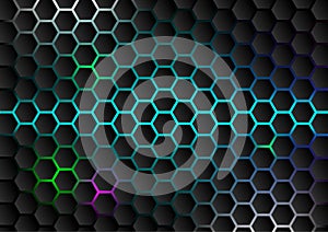 Vector hexagon visulization background