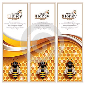 Vector Abstract Honey Banners