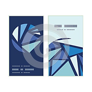 Vector abstract ice chrystals vertical round frame