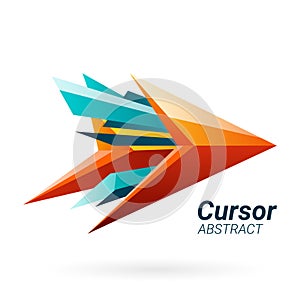 Vector abstract icon arrow.