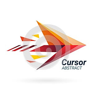 Vector abstract icon arrow.