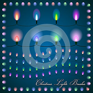 Vector abstract illustration of colorful lights on