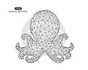 Vector abstract illustration of octopus