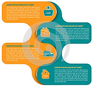 Vector abstract infographic background of logistic scheme.