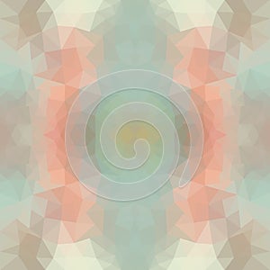 Vector abstract irregular polygon pattern with a triangle pattern in light pastel color - blue, beige